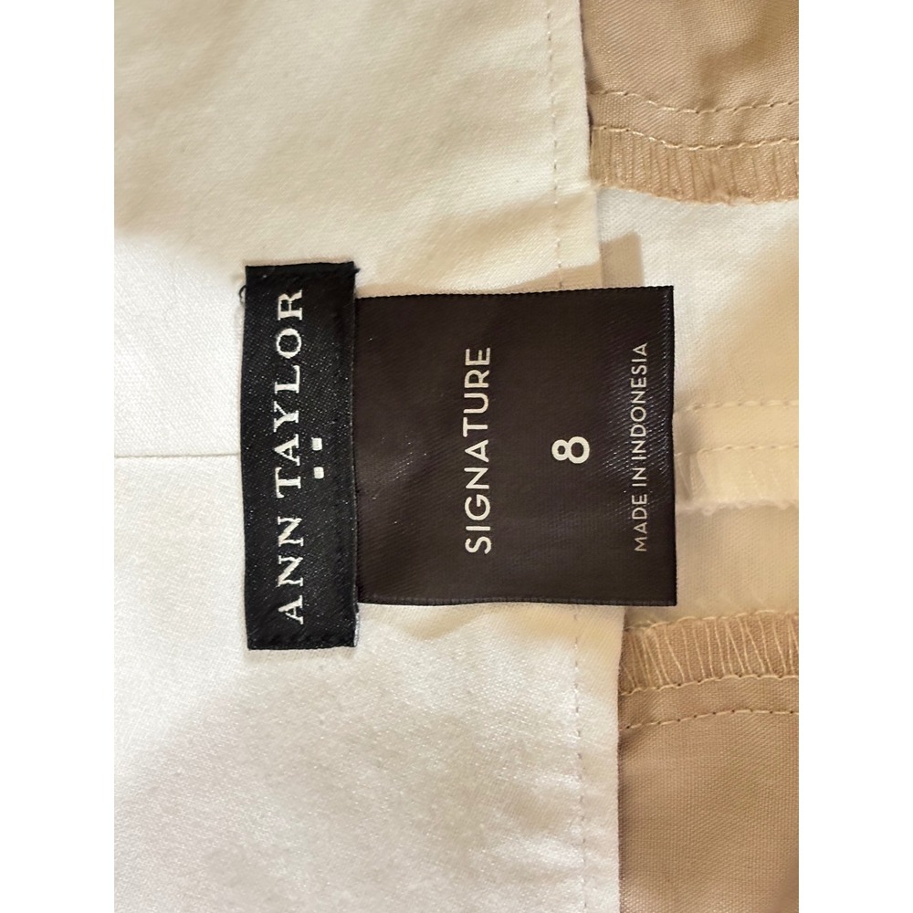 Ann Taylor Signature White Stretch Cotton Shorts Size 8 Preppy Classic Summer - Picture 5 of 7